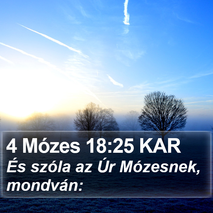 4 Mózes 18:25 KAR Bible Study