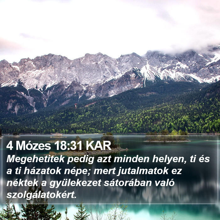 4 Mózes 18:31 KAR Bible Study