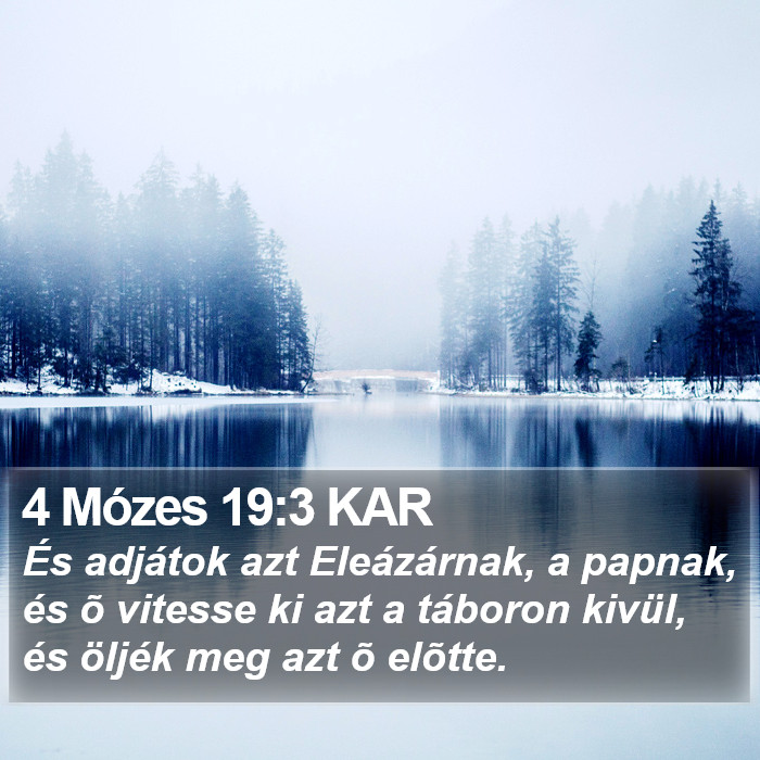 4 Mózes 19:3 KAR Bible Study