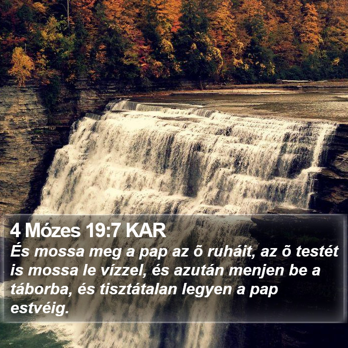 4 Mózes 19:7 KAR Bible Study