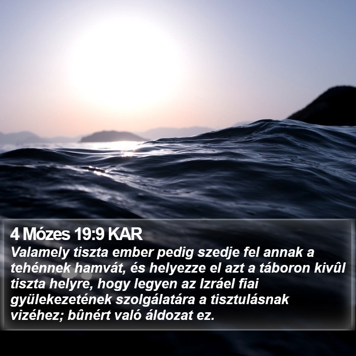 4 Mózes 19:9 KAR Bible Study