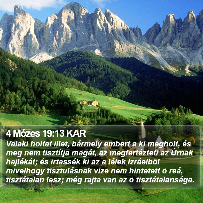 4 Mózes 19:13 KAR Bible Study