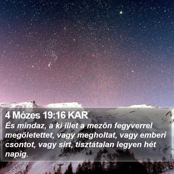 4 Mózes 19:16 KAR Bible Study