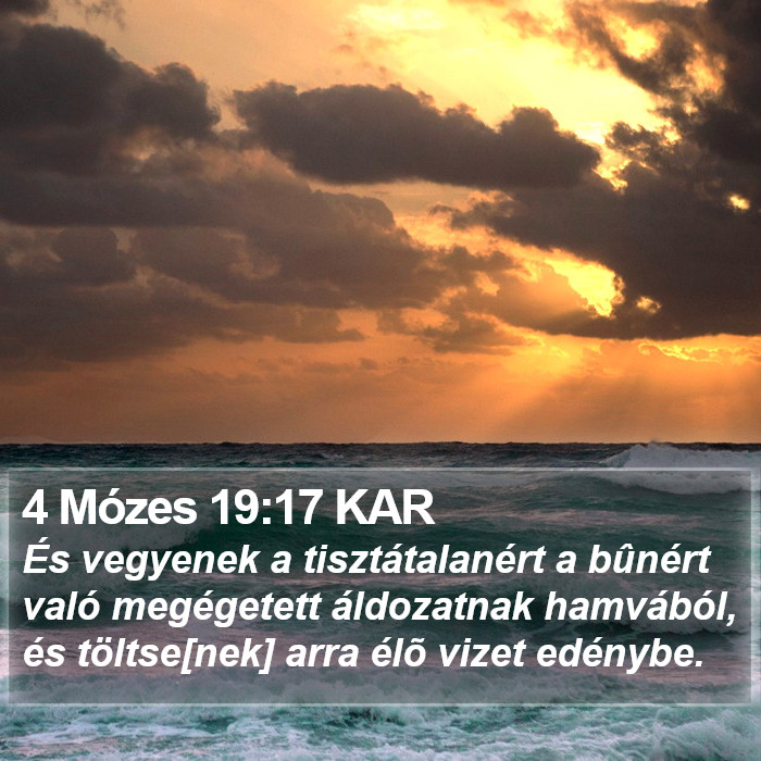 4 Mózes 19:17 KAR Bible Study