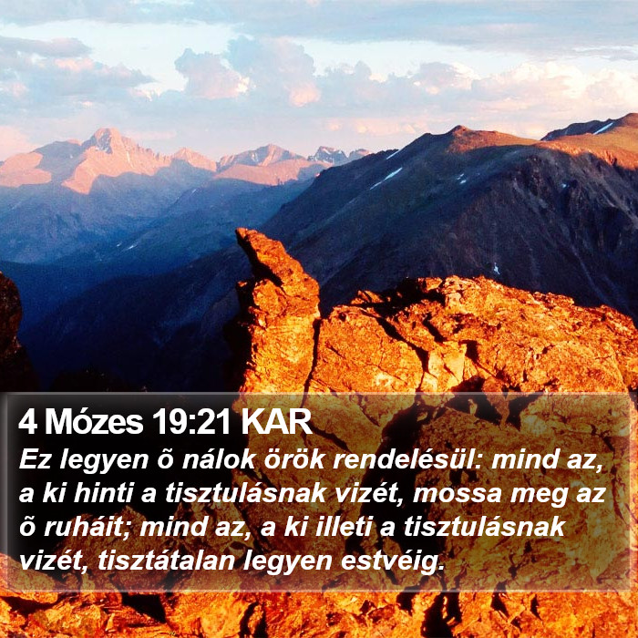 4 Mózes 19:21 KAR Bible Study