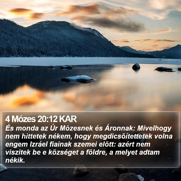 4 Mózes 20:12 KAR Bible Study