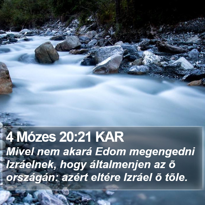 4 Mózes 20:21 KAR Bible Study