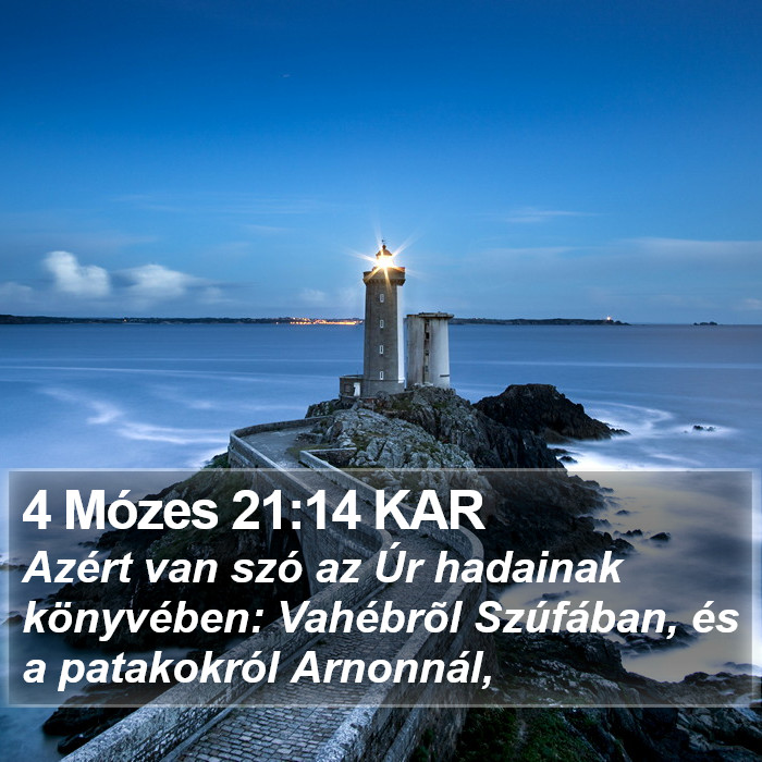 4 Mózes 21:14 KAR Bible Study