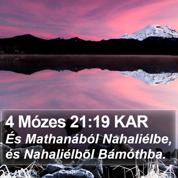 4 Mózes 21:19 KAR Bible Study