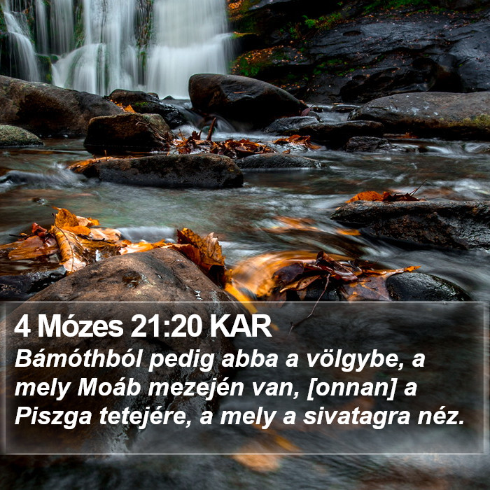 4 Mózes 21:20 KAR Bible Study