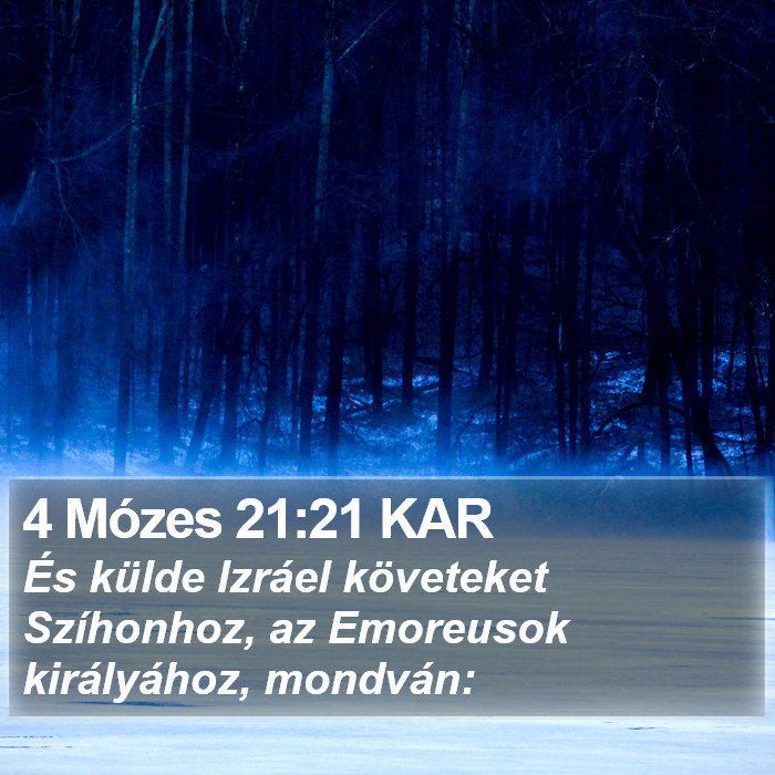 4 Mózes 21:21 KAR Bible Study