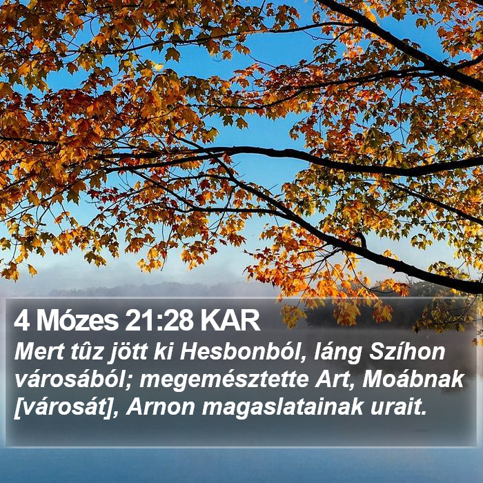 4 Mózes 21:28 KAR Bible Study