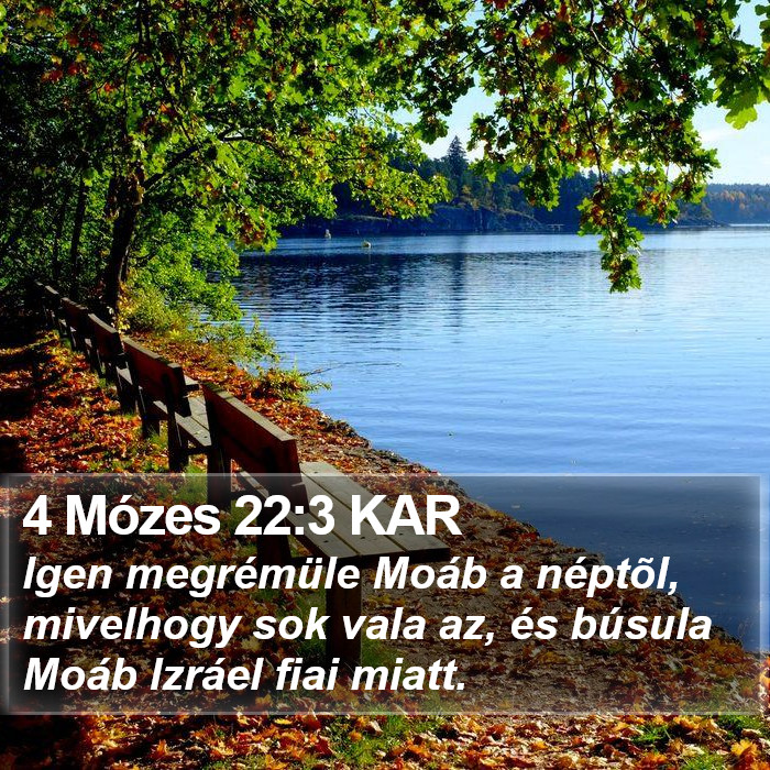 4 Mózes 22:3 KAR Bible Study