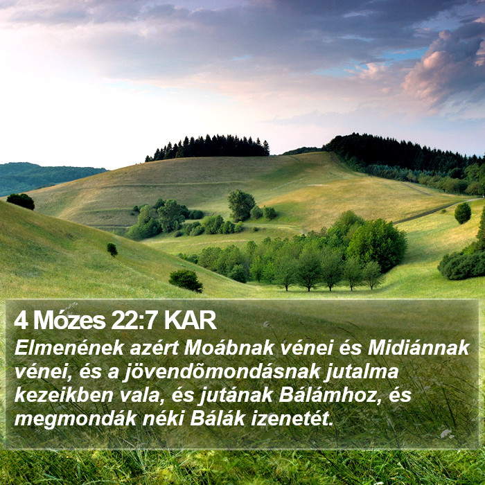 4 Mózes 22:7 KAR Bible Study