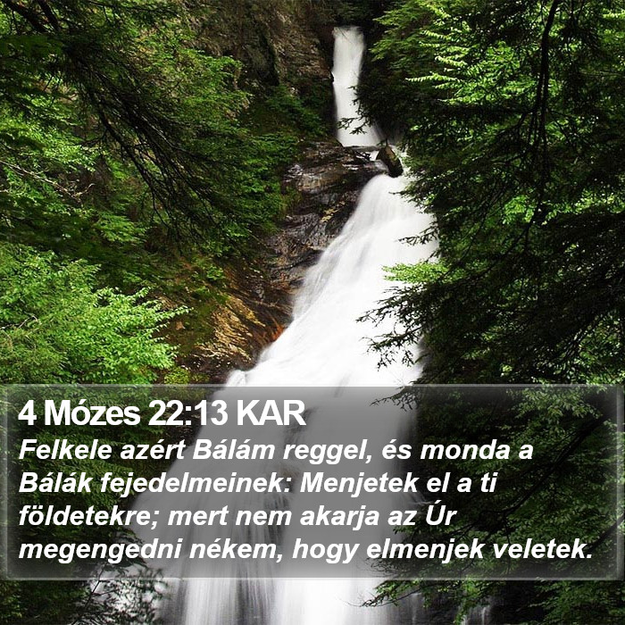 4 Mózes 22:13 KAR Bible Study