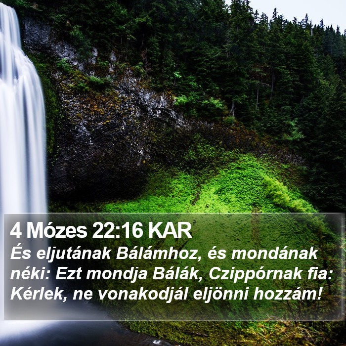 4 Mózes 22:16 KAR Bible Study