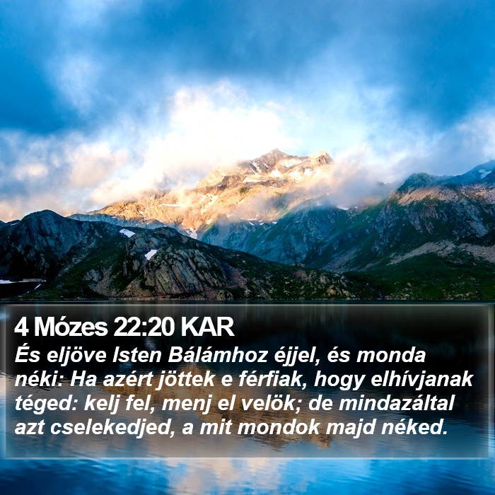 4 Mózes 22:20 KAR Bible Study