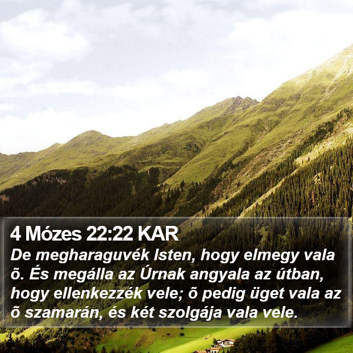 4 Mózes 22:22 KAR Bible Study