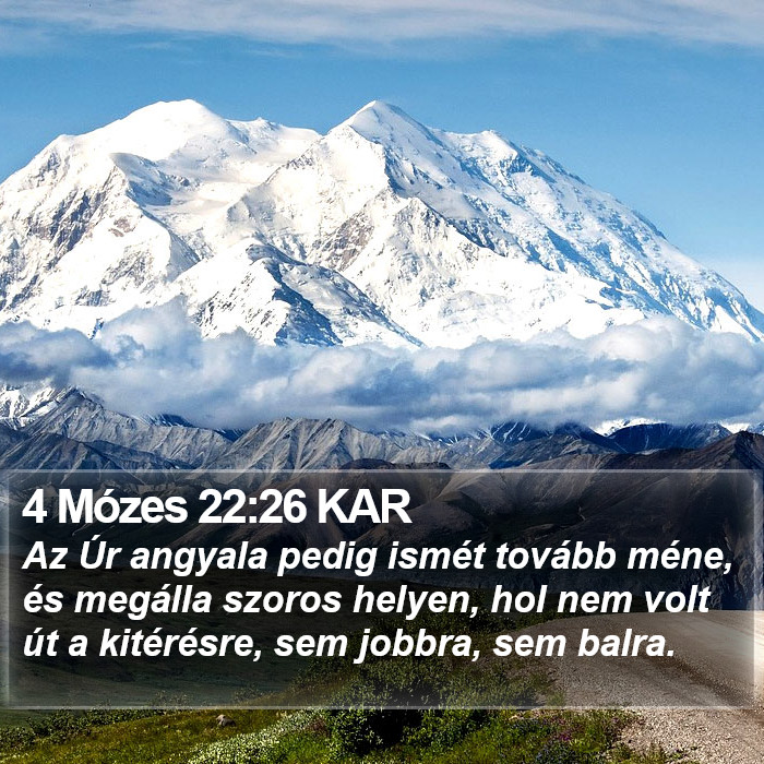 4 Mózes 22:26 KAR Bible Study