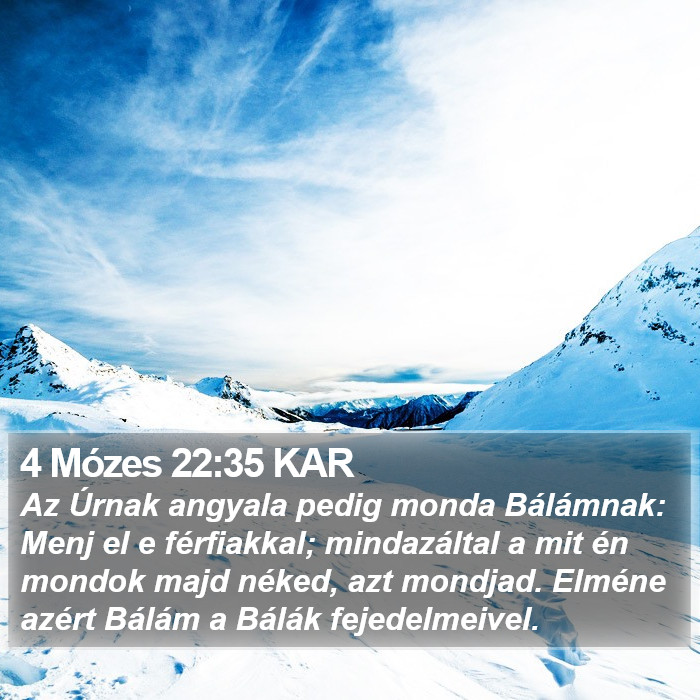 4 Mózes 22:35 KAR Bible Study