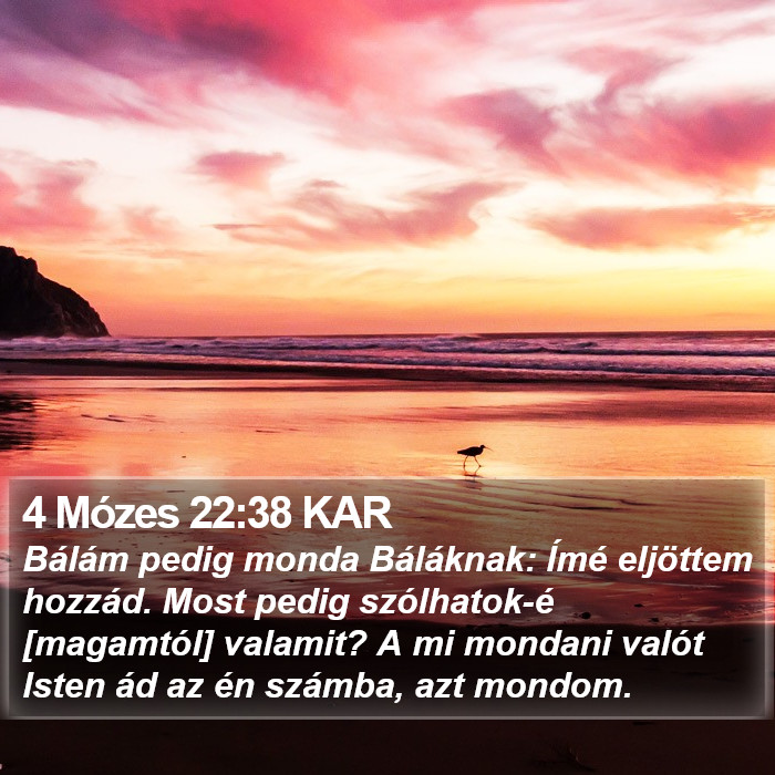 4 Mózes 22:38 KAR Bible Study