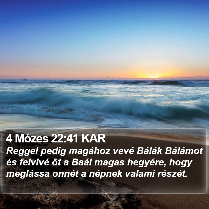 4 Mózes 22:41 KAR Bible Study