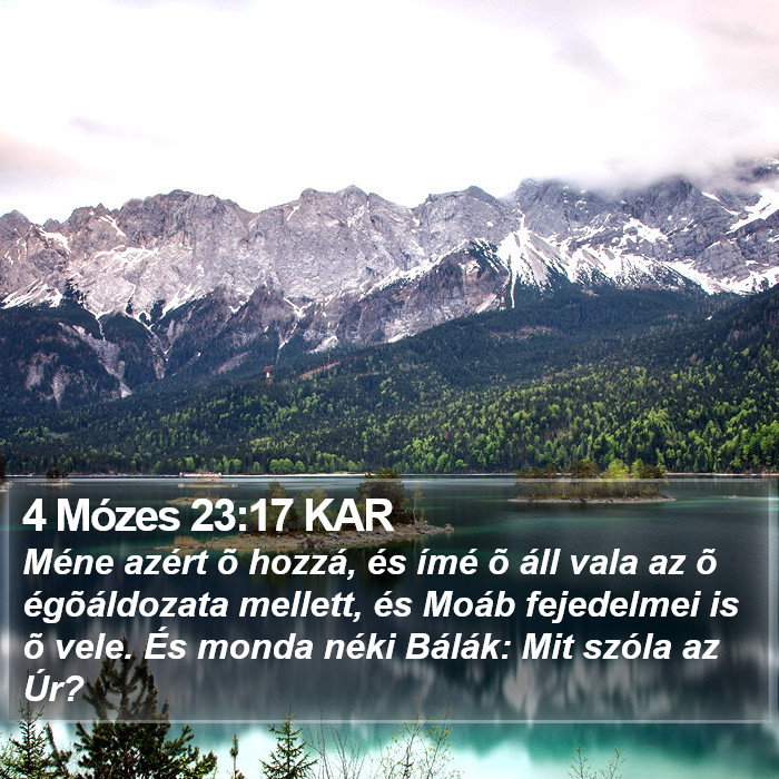 4 Mózes 23:17 KAR Bible Study
