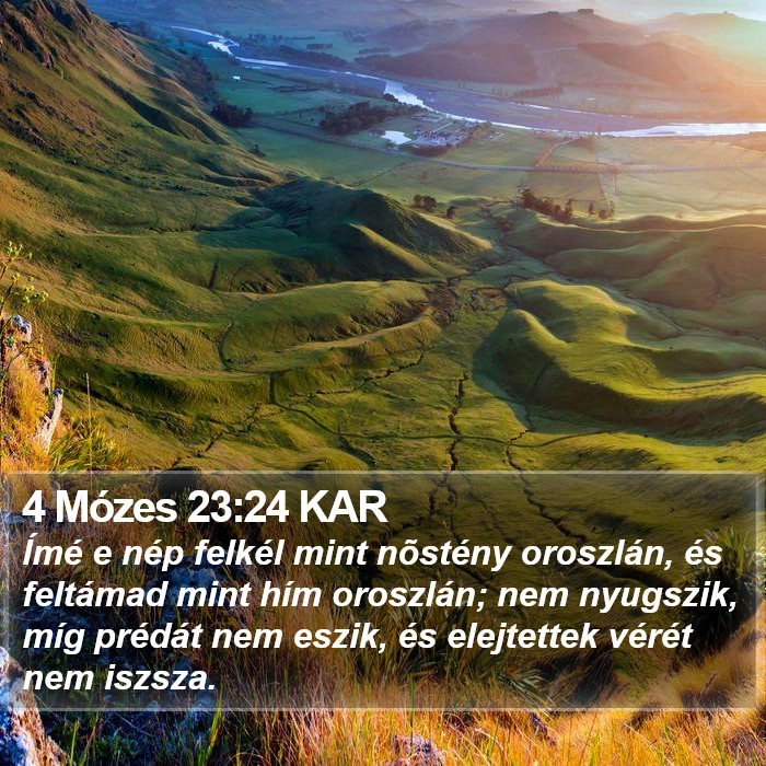 4 Mózes 23:24 KAR Bible Study