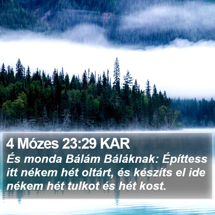 4 Mózes 23:29 KAR Bible Study