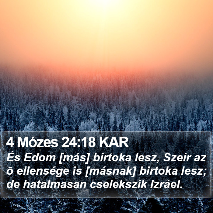 4 Mózes 24:18 KAR Bible Study