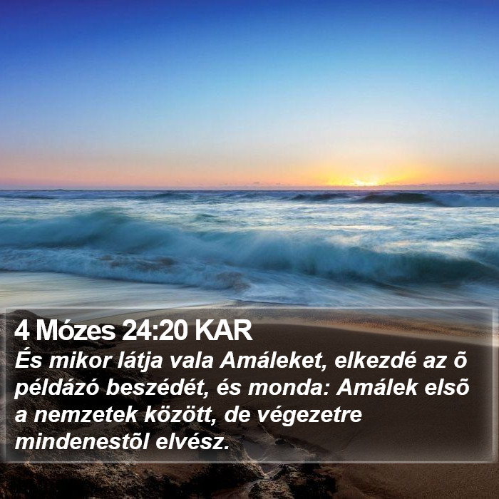 4 Mózes 24:20 KAR Bible Study