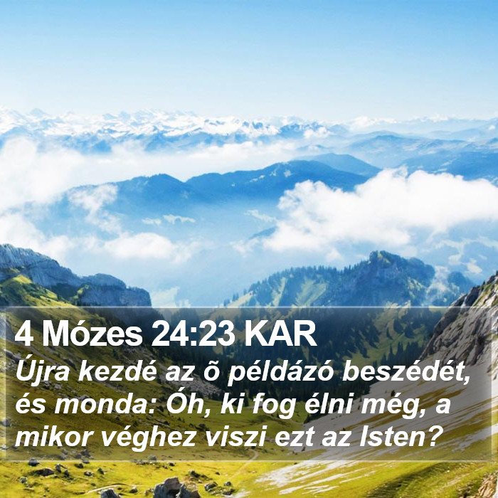 4 Mózes 24:23 KAR Bible Study