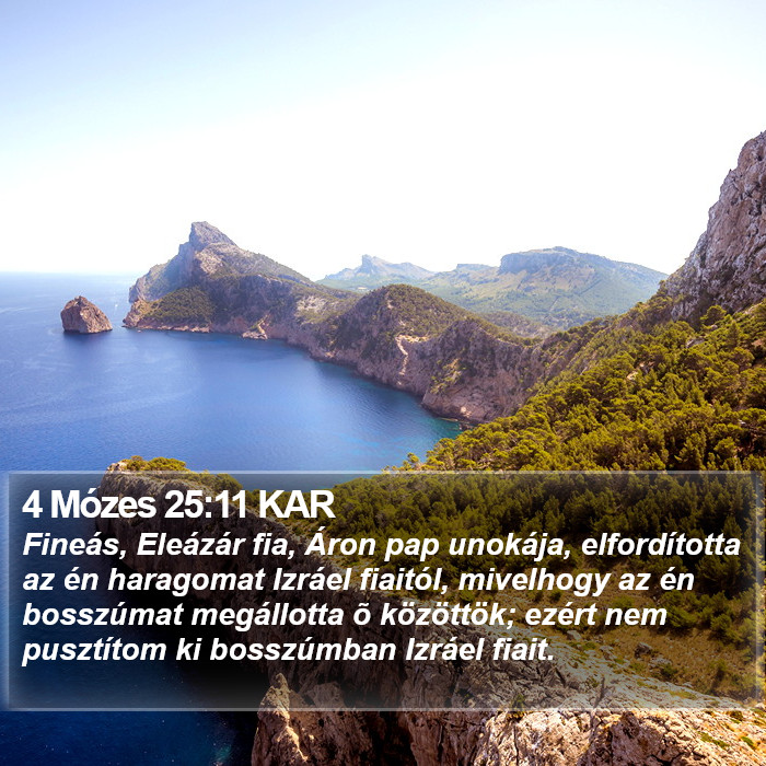 4 Mózes 25:11 KAR Bible Study