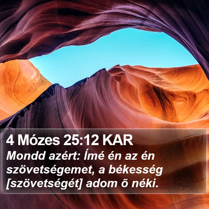 4 Mózes 25:12 KAR Bible Study