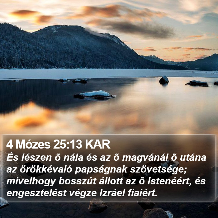 4 Mózes 25:13 KAR Bible Study