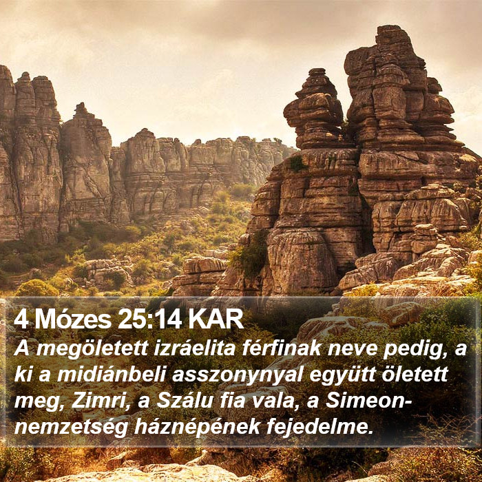 4 Mózes 25:14 KAR Bible Study