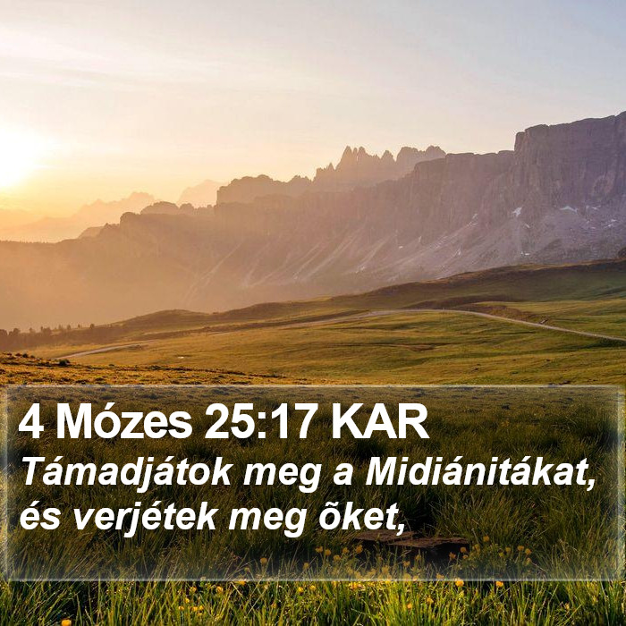 4 Mózes 25:17 KAR Bible Study