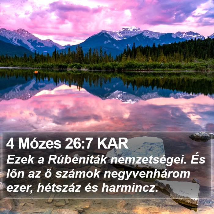 4 Mózes 26:7 KAR Bible Study