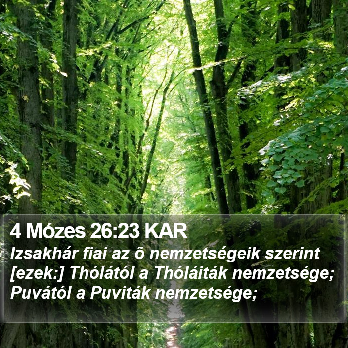 4 Mózes 26:23 KAR Bible Study