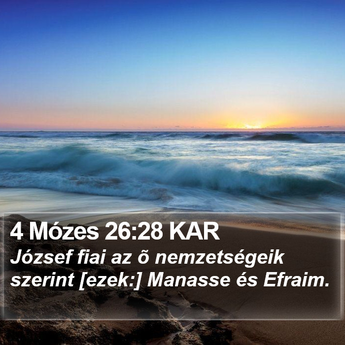 4 Mózes 26:28 KAR Bible Study