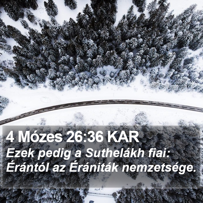 4 Mózes 26:36 KAR Bible Study