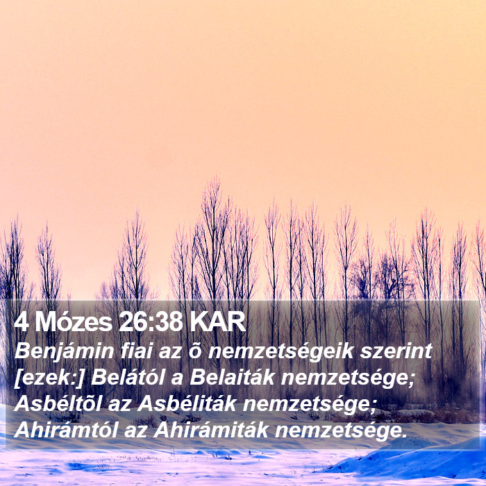 4 Mózes 26:38 KAR Bible Study