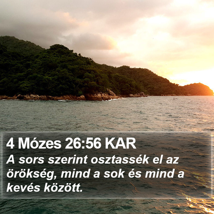 4 Mózes 26:56 KAR Bible Study