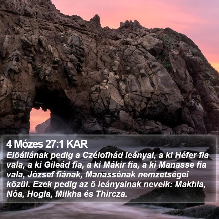 4 Mózes 27:1 KAR Bible Study