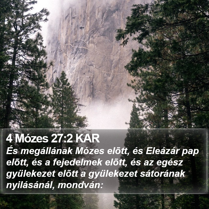 4 Mózes 27:2 KAR Bible Study