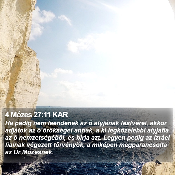 4 Mózes 27:11 KAR Bible Study