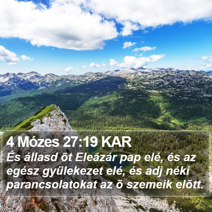 4 Mózes 27:19 KAR Bible Study