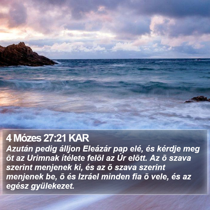 4 Mózes 27:21 KAR Bible Study