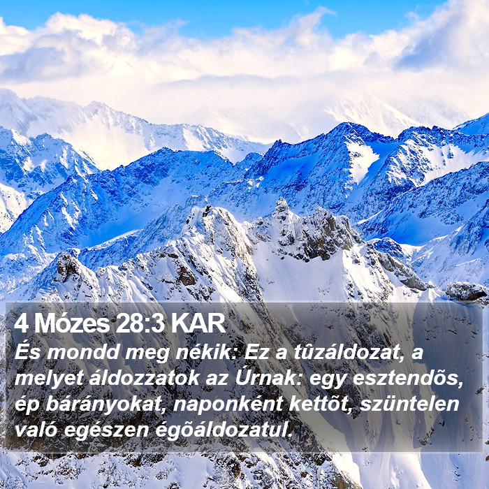 4 Mózes 28:3 KAR Bible Study