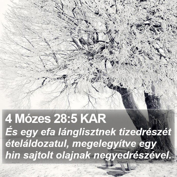 4 Mózes 28:5 KAR Bible Study